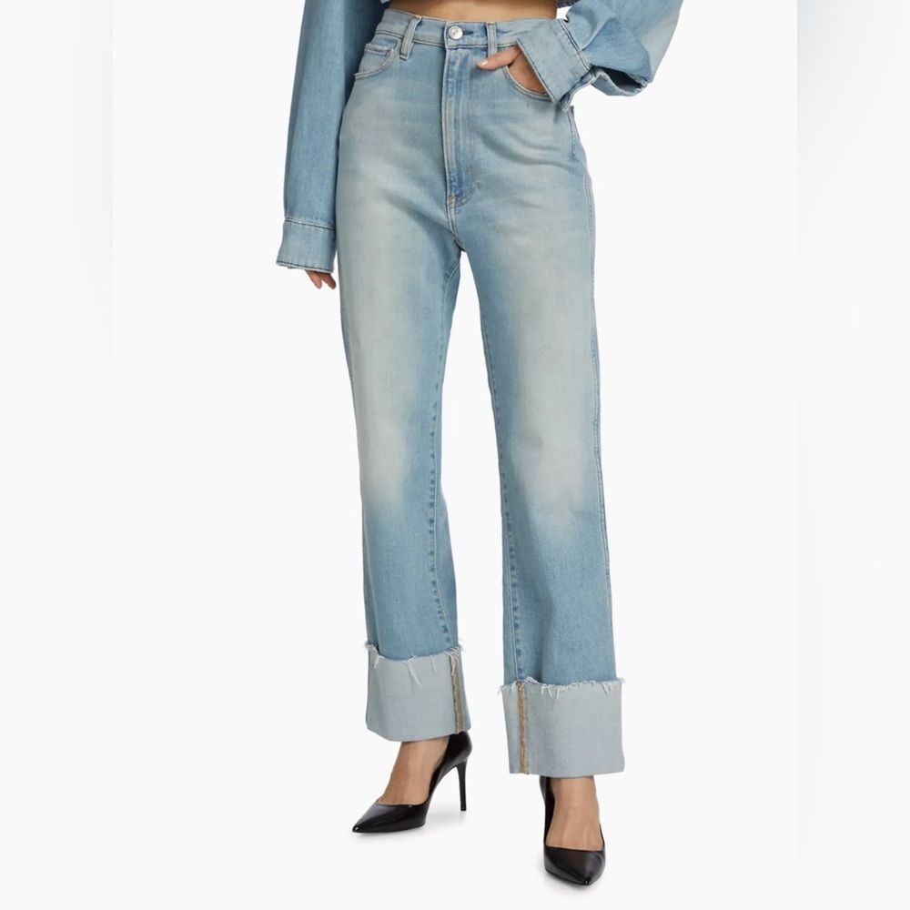 3x1 Women’s size 28 Claudia Extreme High Kick Straight Leg Stretch Jeans
